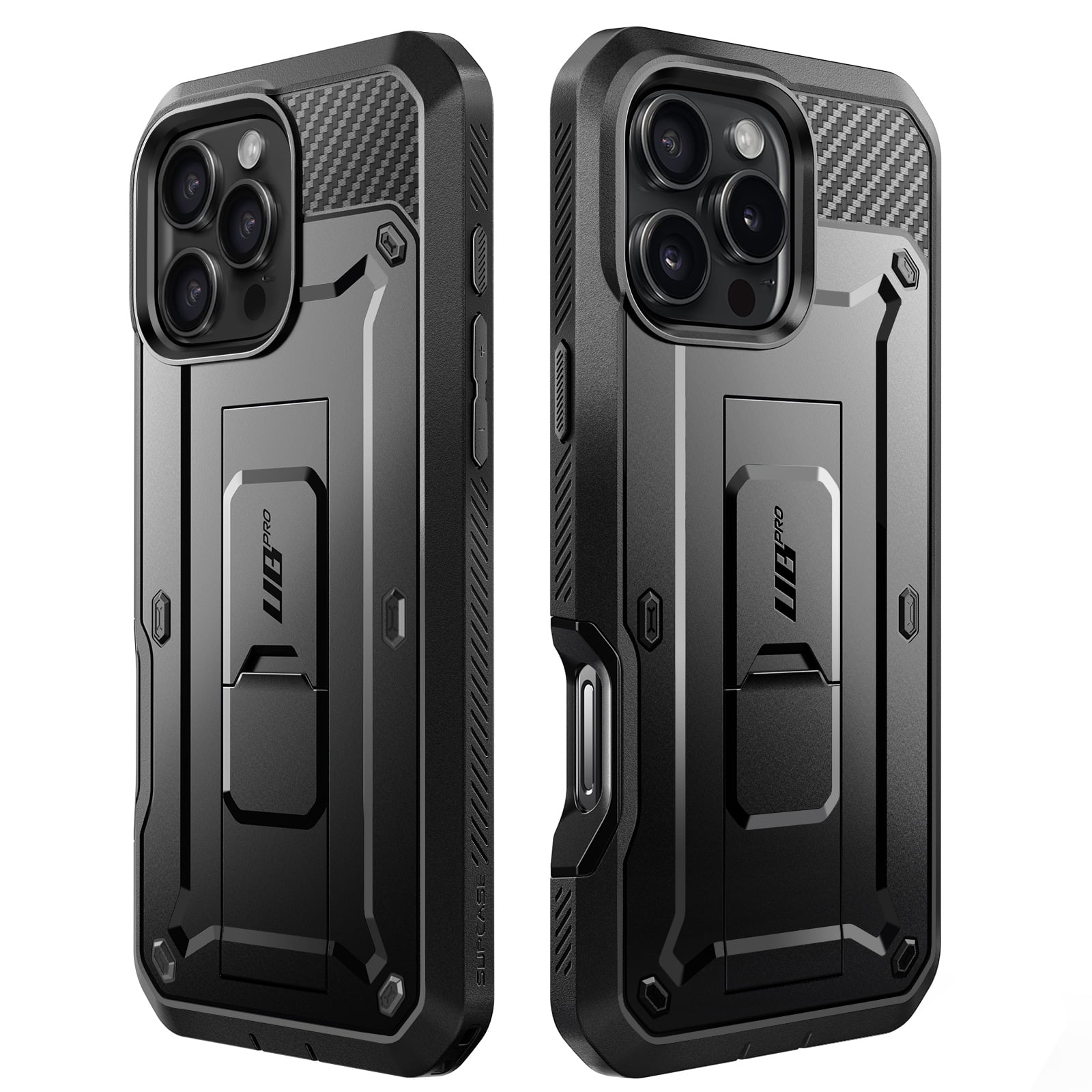 SUPCASE Unicorn Beetle Pro for 2024 Apple iPhone 16 Pro Max 6.9" Case with Screen Protector, [Built-in Stand & Belt-Clip] [Military-Grade Protection] Phone Case Cover for iPhone 16 Pro Max, Black