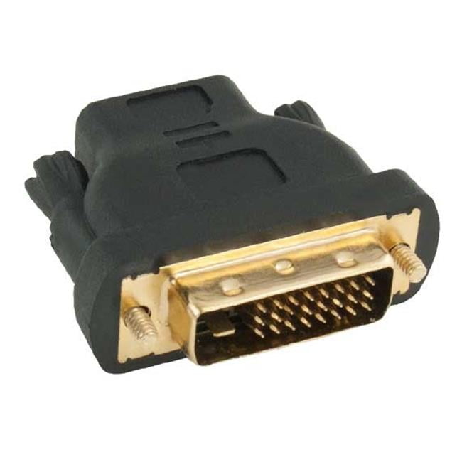 DVID Dual Link Male to HDMI Female Plug Adapter Gold Plated Black
