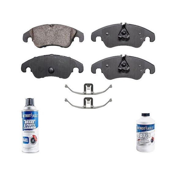 Front Brake Pad Set - Compatible with 2008 - 2017 Audi A5 Quattro 2009 2010 2011 2012 2013 2014 2015 2016