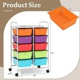 thumbnail image 4 of Costway 10-Drawer Storage Cart Utility Rolling Trolley Kitchen Organizer Multicolor, 4 of 10