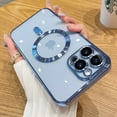 thumbnail image 4 of Luxury Transparent Magnetic For Magsafe Wireless Charging Case For iPhone 14 13 Pro Max Plating Soft Silicone Shockproof Cover, 4 of 5