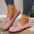 thumbnail image 6 of Viluyesy Loafers for Womens, Soft Sole Shallow Comfort Slip On Fashion Suede Leather Flats Shoes Pink US6, 6 of 7