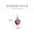 thumbnail image 5 of WINNICACA Red Urn Necklace for Ashes Sterling Silver Cremation Jewelry with Crystal Funnel Filler Memorial Birthday Anniversary Mothers Day Christmas Gifts for Women, 5 of 6
