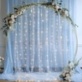 thumbnail image 6 of 10x8ft Baby Blue Tulle Backdrop Curtain with Lights String for Parites, Sheer Photo Backdrop Curtains for Wedding Baby Shower Baby Boy Shower Birthday Party Photo Shoot Background Decorations, 6 of 6