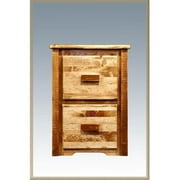 Montana Woodworks  Homestead Collection File Cabinet 2 Drawer Stained and Lacquered