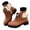 Brown, variant on Womens Fleece Lined Ankle Boots Faux Leather Warm Winter Snow Combat Booties for Cold Weather Brown 6.5