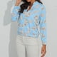 thumbnail image 5 of Puntoco Mujer Primavera Otoño Estampado Cremallera Manga Larga Slim Fit Chaqueta Flash Picks Puntoco Puntoco-4662, 5 of 7