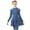Haze Blue, variant on IDOPIP Modest Swimsuits for Girls Kids Muslim Swimsuits Islamic Full Cover Long Sleeve Top Pants Swim Hijab Cap