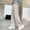 Beige, variant on OGLCCG Girl's Wide Leg Fleece Sweatpants High Elastic Waist Straight Leg Baggy Jogger Pants with Pocket Winter Soft Warm Atheltic Pants 4-14 Years