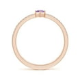 thumbnail image 2 of ANGARA Natural Marquise Amethyst Parallel Split Shank Ring with Accents in 14K Rose Gold for Women (Size-5x2.5mm) | February Birthstone, Anniversary, Jewelry Gift for Women | Natural Amethyst Ring, 2 of 8