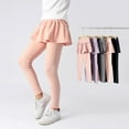 thumbnail image 4 of Fashion Girls' Leggings with Skirt - Footless Cotton Ruffle Skirt Pants for Kids for 3-12 Years, 4 of 7