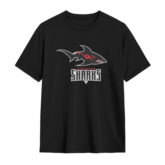 Jacksonville Sharks Tshirt Basic Short Sleeve Cotton Shirt