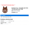 thumbnail image 2 of Distributor Cap - Compatible with 1960 - 1962 Mercedes-Benz 190B 1961, 2 of 2