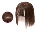 thumbnail image 2 of Simulation Hair Natural Breathable Air Bangs Wig 25cm High Temperature Silk Chemical Fiber Hair Can Be Rolled and Blown Dark Brown, Women's Fashion Natural Breathable Invisible Wig, 2 of 2