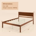 thumbnail image 6 of Infans Full Size Wooden Platform Bed Frame with Headboard Mattress Foundation Walnut, 6 of 7
