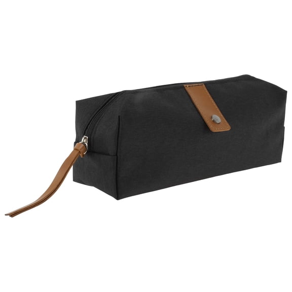 Unique Bargains Snowflake Oxford Style Pencil Pouch with Large Capacity Black