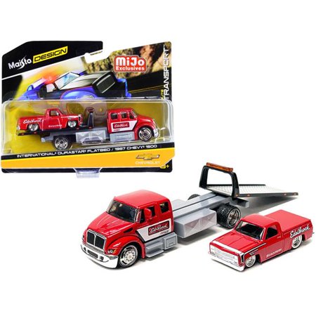 Camion Benne International Durastar Avec Mercedes 190E Maisto 1/64 - Modèle 15055, Neuf