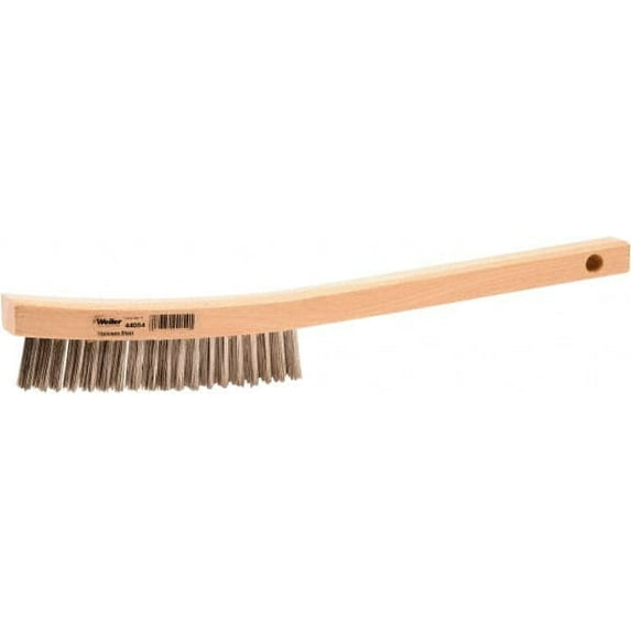 Weiler - 3 Rows x 19 Columns Stainless Steel Scratch Brush - 5-1/2 Inch Brush Length, 14 Inch Overall Length, 1-3/16 Inch Trim Length (6 Pack)