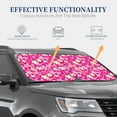 thumbnail image 2 of Lsque Vintage Flowers 2 PCS Windshield Sun Shade | CarFoldable Window Covers | Car Accessories Reflect UV for Universal Cars SUV Truck | Small, 2 of 7