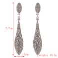 thumbnail image 2 of Pendientes de aleación con colgante de gota de agua de lujo, creativo, europeo y americano, nuevo producto, personalidad, retro, lleno de diamantes oso de fresa Electrónica, 2 of 5