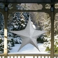 thumbnail image 2 of Northlight Silver Tinsel Foldable Glitter Star Outdoor Christmas Decoration - 44" - Silver, 2 of 4