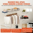 thumbnail image 5 of Set of 2 Wall Mounted Wire Shelves for Closet and Pantry, 3 ft Carbon Steel Racks, 5 of 5