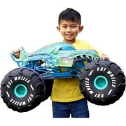 tek NT75922 Hot Wheels 1-6th Scale 2 ft, Plus Long Mega-Wrex, All-Terrain Tires Remote-Control Monster Trucks RC Toy, Large