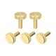thumbnail image 1 of Pulgar Moleteados Tornillos, M4x12mm Planos Latón Pernos Agarre Perillas Sujetadores para PC, Electrónica, Mecánica 5uds, 1 of 4