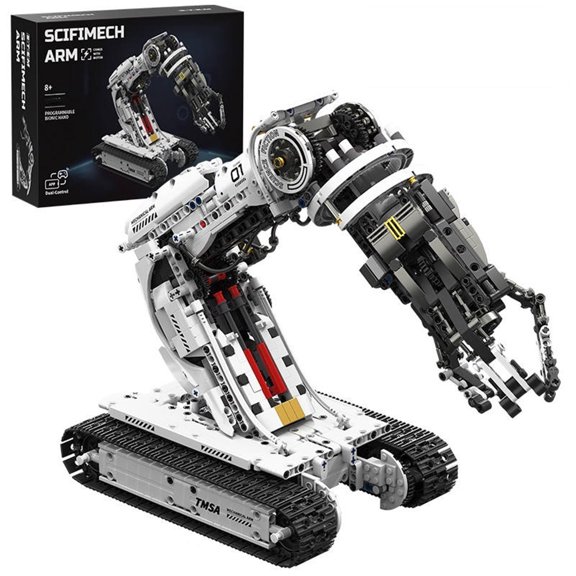 Ankedo Robot Arm Building Block Kits ,Technical Tracked STEM Educational Toys, Remote and APP Controlled 1468 Pieces
