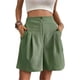 thumbnail image 1 of Bermudas Informales De Talle Alto Y Color Liso Para Mujer 1, 1 of 6