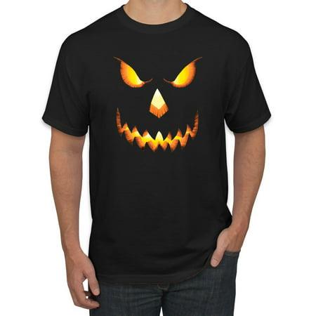 Scary Jack O Lantern Spooky Halloween Smile Mens Fashion Graphic T-Shirt