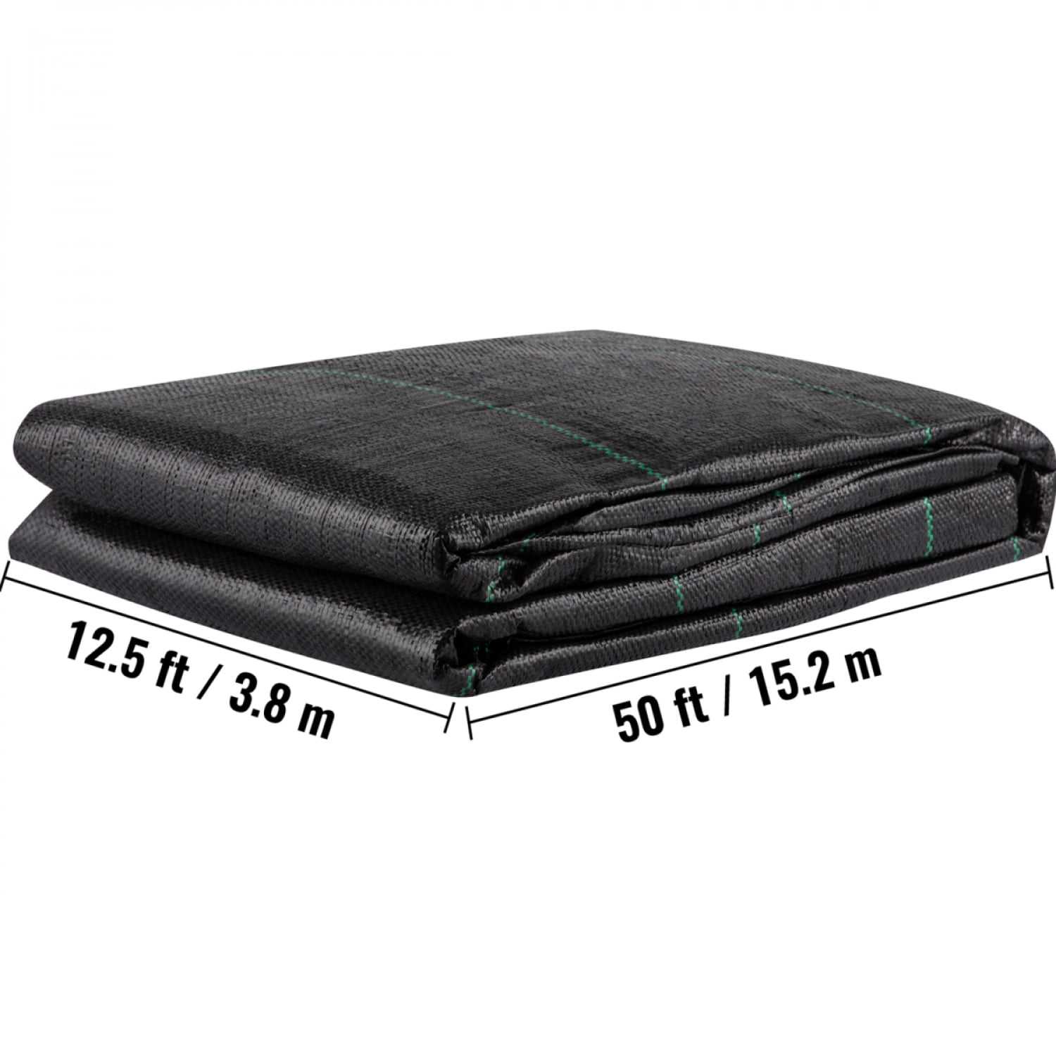 FENGFAN 12.5x50ft Geotextile Fabric, 3.5oz Weed Barrier Cloth, Heavy Duty PP for Landscaping Driveway, 1 Pack