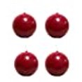 thumbnail image 3 of Biedermann & Sons Bougies Rondes à Bille de 2-3/8 Po de Diamètre, Lot de 4, Bordeaux, 3 of 4