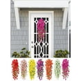 thumbnail image 4 of Artificial Fake Plants for Outdoor Spring, Summer, Autumn and of Decoration, 7PCS Faux Silk Morning Glory Long Vines Stems UV Resistant Look Real for Outside Home Porch Patio, 4 of 6
