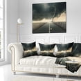thumbnail image 2 of Designart Yellow Rose on the Dark Road - Landscape Printed Throw Pillow - 16x16, 2 of 4