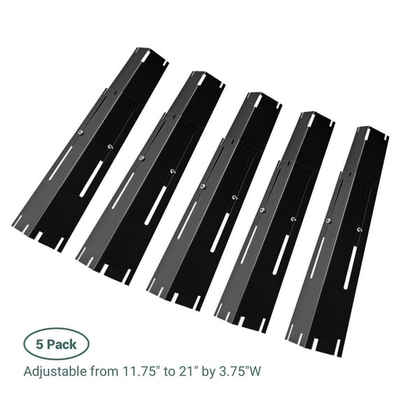 Unicook 3 Pack Universal Adjustable Porcelain Steel Heat Plate Shield, Heat Tent, Flavorizer Bar, Flame Tamer for Gas Grill Replacement