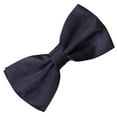 thumbnail image 4 of Pajarita de seda y poliéster para hombre, color liso, ideal para bodas, fiestas y novios (azul marino), 4 of 7