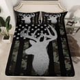 thumbnail image 2 of Castle Fairy Jungle Animal Deer 4 Pieces Queen Sheet Sets for Boys Girls,Vintage USA Flag Ultra Soft Flat Sheet,Abstract Camouflage Queen Fitted Sheet,Luxury Bedroom Decor, 2 of 7