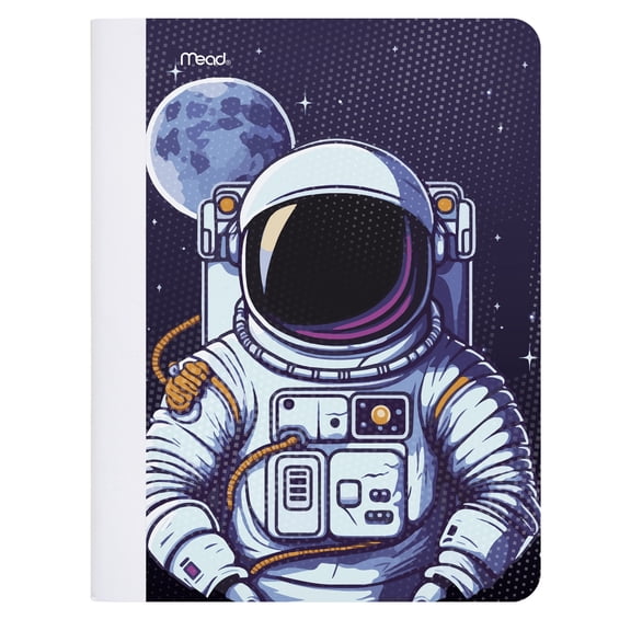 Mead Astronaut Composition Notebook, Wide Ruled, 80 Sheets, 7.5" x 9.75"