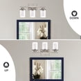 thumbnail image 5 of Melucee 5CCT Dimmable LED Brushed Nickel Vanity Lights 3-light, Modern Vanity Lighting Fixtures with Crystal Light Columns and Clear Glass for Bathroom Bedroom, 5 of 6
