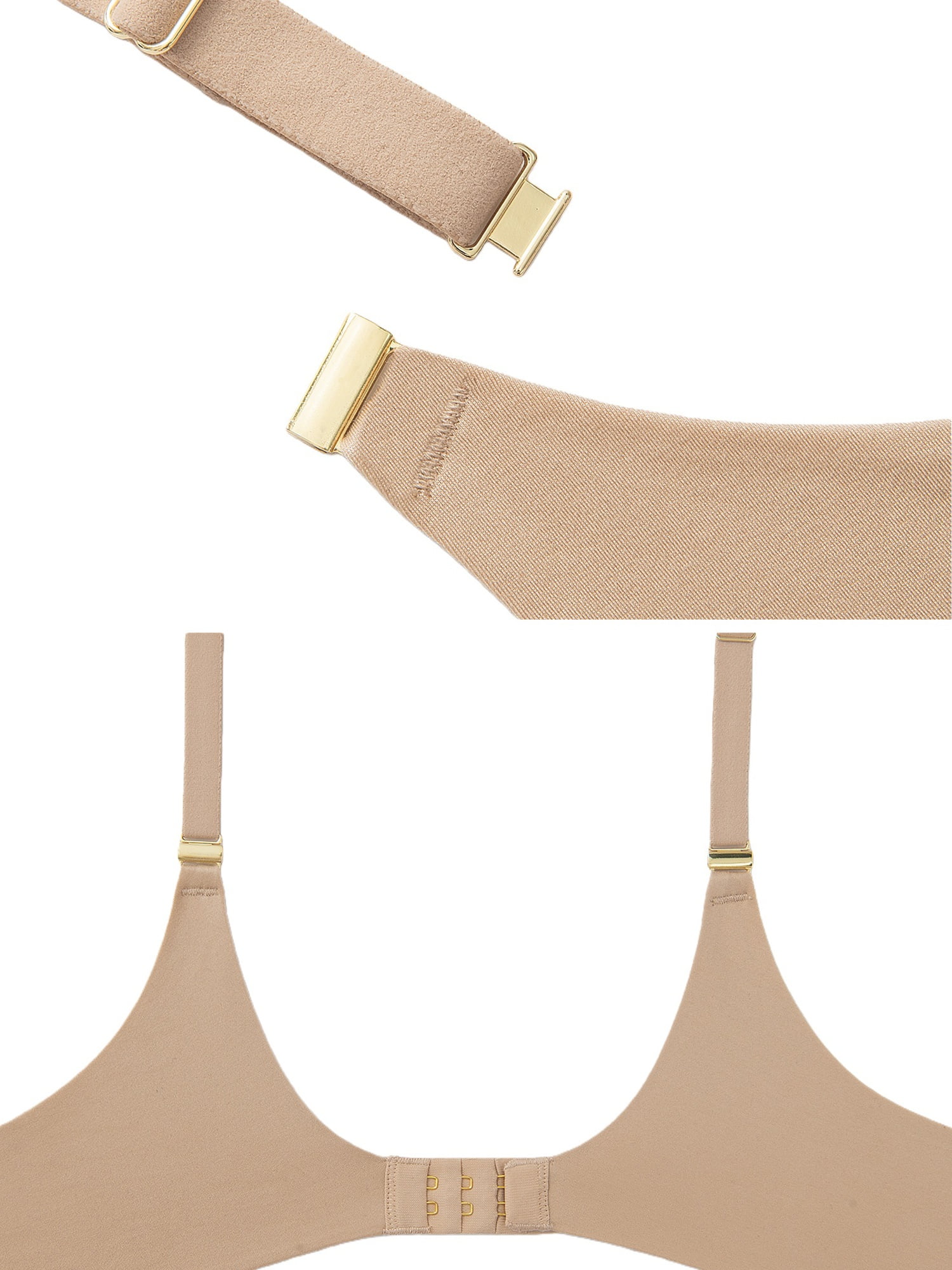 Deyllo Women's Push Up Bra Underwire Full Coverage Padded Seamless Multiway T Shirt Bra, Nude 36A