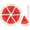thumbnail image 1 of Rebanada de sandía falsa ZHAOCHENG frutas artificiales realistas juguete rojo para niños 7 piezas, 1 of 5