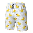 thumbnail image 4 of Pofeuu Yellow Rubber Duck Prin Men's Swim Trunks Quick Dry Bathing Suit Swimming Board Shorts Mesh Lining Beach Swimwear-3X-Large, 4 of 6