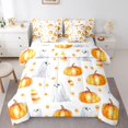 thumbnail image 1 of YST Halloween 7-Piece Comforter Set, Twin Size, Ghost Pumpkin Theme, Yellow, 1 of 5