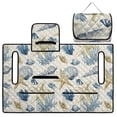 thumbnail image 5 of Xixirimido Golf Cart Seat Covers, Universal Golf Cart Seat Towel Blanket Quilted with 4 Pockets Fits for EZGO, Yamaha, Club Car & More 2-Seat Carts, Starfish Shell Conch Coral, 5 of 8