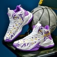 thumbnail image 3 of Bolognifi Basketball Shoes for Mens Breathable Running Athletic Cushion Sports Fashion Sneakers Sport - PURPLE_8.5 WOMEN/7.5 MEN, 3 of 7