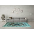 thumbnail image 3 of Ahgly Company Indoor Rectangle Persian Light Blue Traditional Area Rugs, 7' x 9', 3 of 4