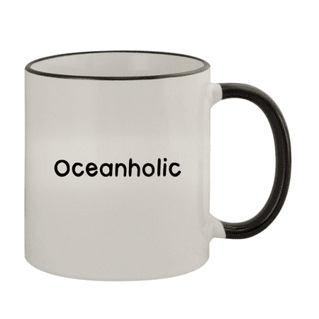 

Oceanholic - 11oz Colored Handle and Rim Coffee Mug Black