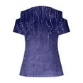 thumbnail image 4 of Turilly Off-The-Shoulder Tops for Women New Short Sleeve Cutout Casual Printed Top, 4 of 5