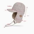 thumbnail image 3 of KkSLirnhs Winter Hats for Women Brim Winter Hats for Women with Ear Flaps Women Warm and Winter Knitted Wool Ear Protection Hat Brown One Size, 3 of 5